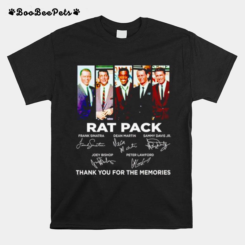 Rat Pack Signatures Thank You For The Memories T-Shirt