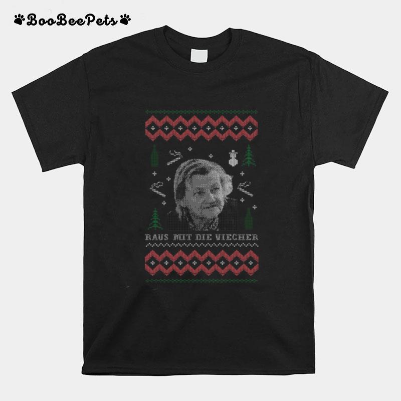 Raus Mit Die Viecher Ugly Christmas T-Shirt