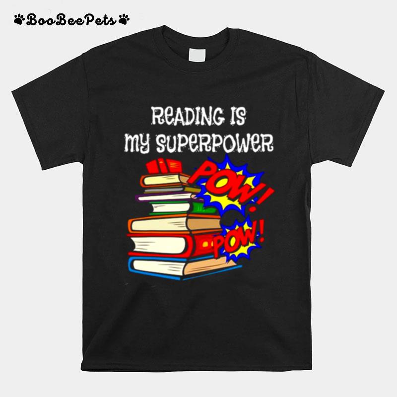 Reading Is My Super Power Superhero Best English Teacher T-Shirt