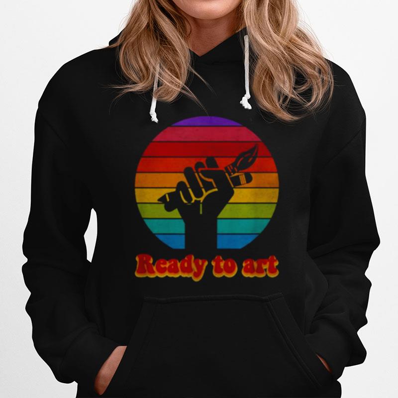 Ready To Art Teacher Empowerment Vintage Hoodie