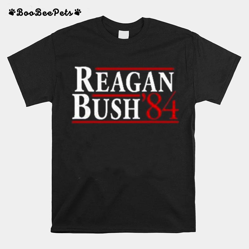 Reagan Bush 84 Vintage Republican Gop Campaign T-Shirt