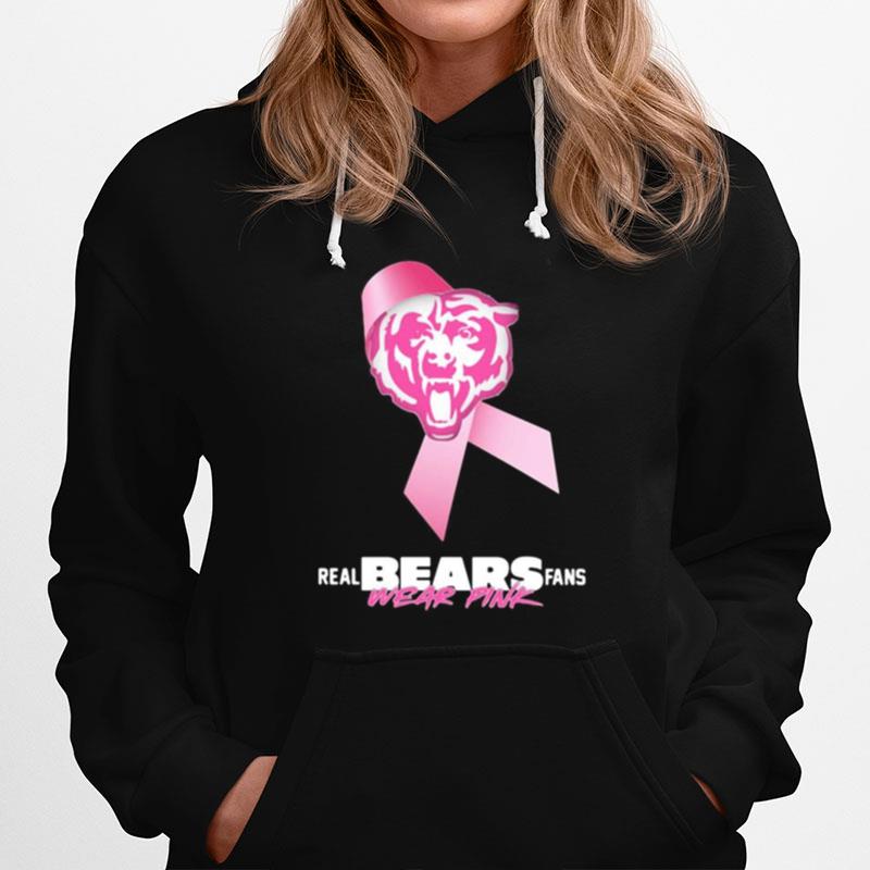 Real Chicago Bears Fans Wear Pink Logo Cancer Awareness Hoodie