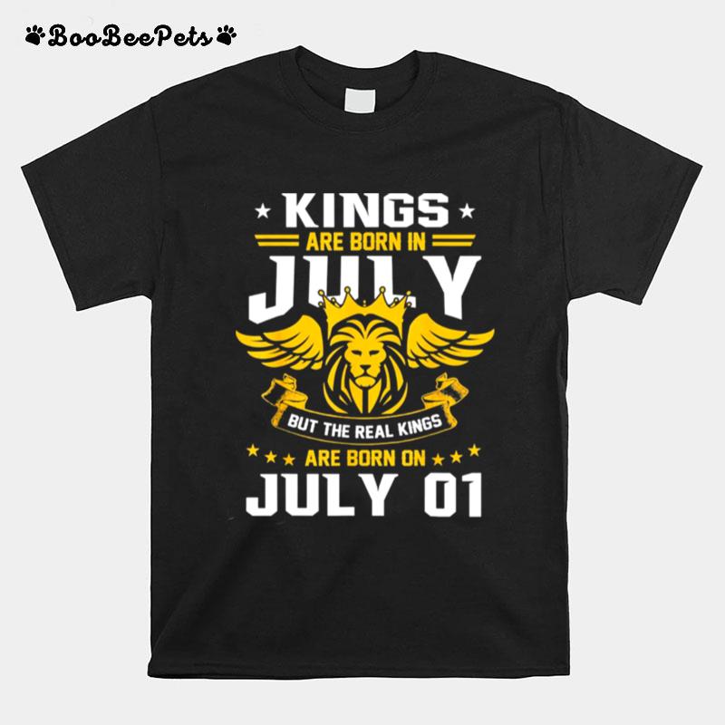 Real Kings Are Born On July 1St Birthday T-Shirt