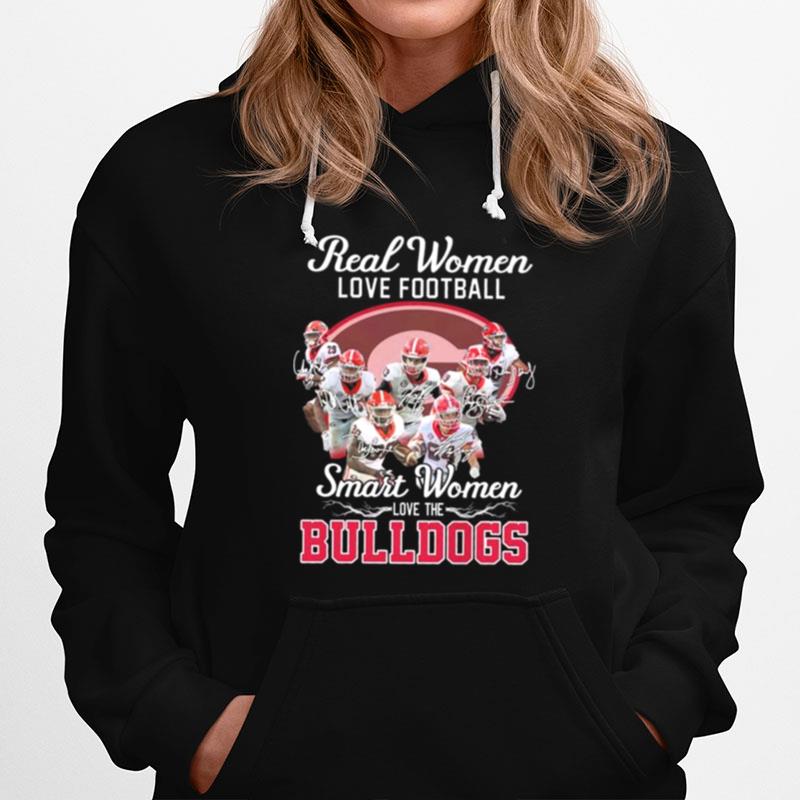 Real Women Love Baseball Smart Women Love The Georgia Bulldogs Signatures 2022 Hoodie