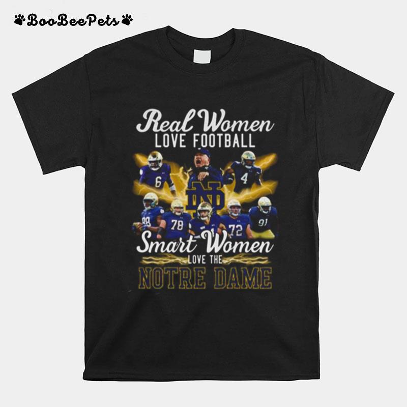 Real Women Love Baseball Smart Women Love The Notre Dame T-Shirt