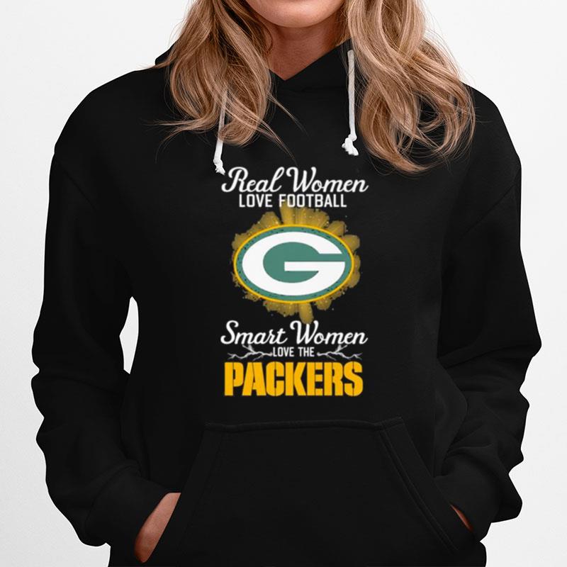 Real Women Love Football Smart Women Love The Green Bay Packers 2023 Logo Hoodie