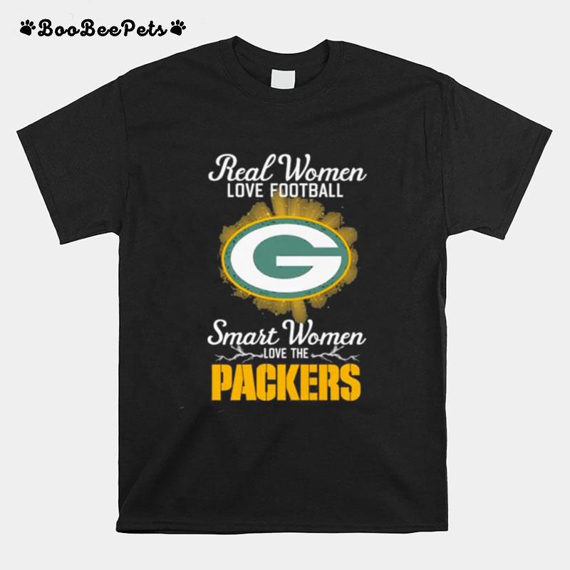 Real Women Love Football Smart Women Love The Green Bay Packers 2023 Logo T-Shirt