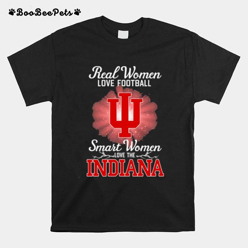 Real Women Love Football Smart Women Love The Indiana Hoosiers 2023 Logo T-Shirt