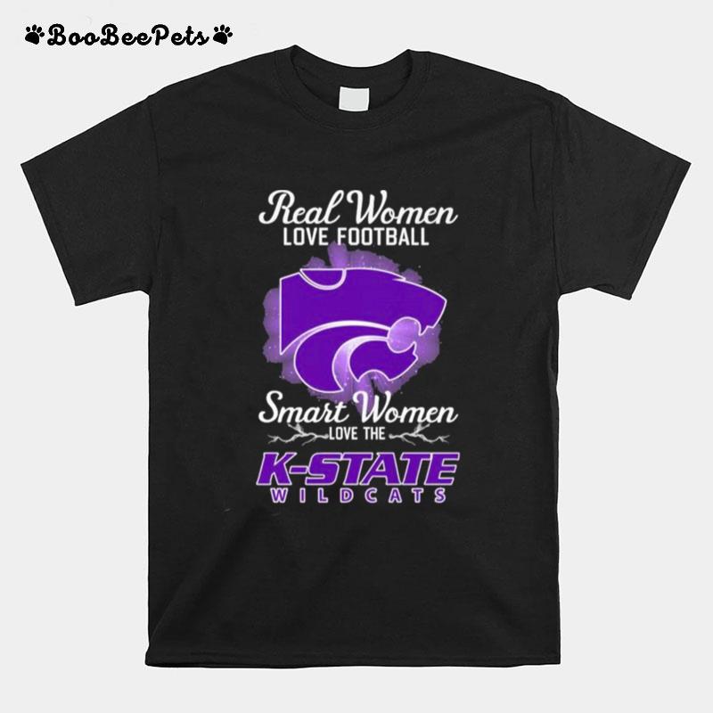 Real Women Love Football Smart Women Love The K State Wildcats 2023 Logo T-Shirt