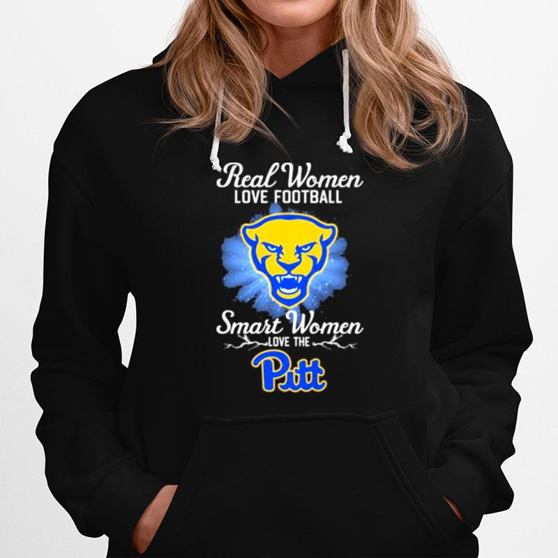 Real Women Love Football Smart Women Love The Pittsburgh Panthers 2023 Logo Hoodie