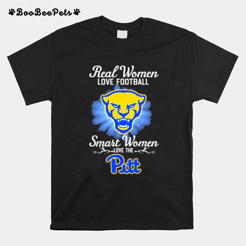 Real Women Love Football Smart Women Love The Pittsburgh Panthers 2023 Logo T-Shirt