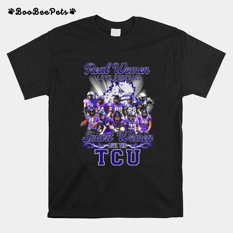 Real Women Love Football Smart Women Love The Tcu Horned Frogs Team 2022 T-Shirt