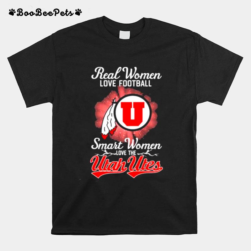 Real Women Love Football Smart Women Love The Utah Utes 2023 Logo T-Shirt