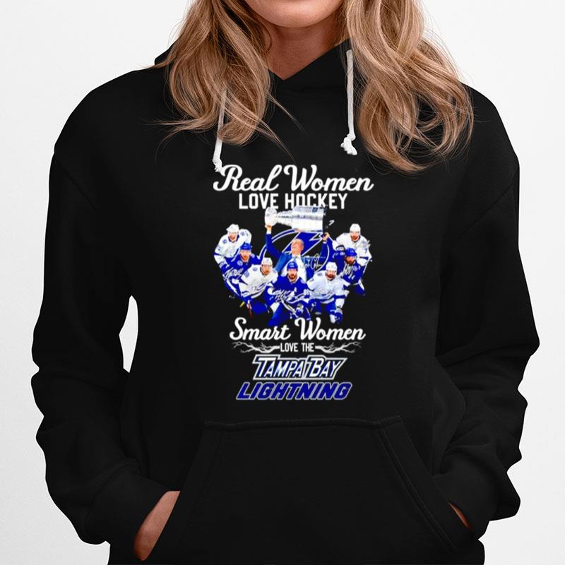 Real Women Love Hockey Smart Women Love The Tampa Bay Lighting Signature Hoodie