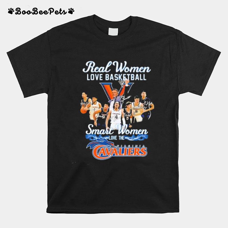 Real Women Love Hockey Smart Women Love The Virginia Cavaliers T-Shirt