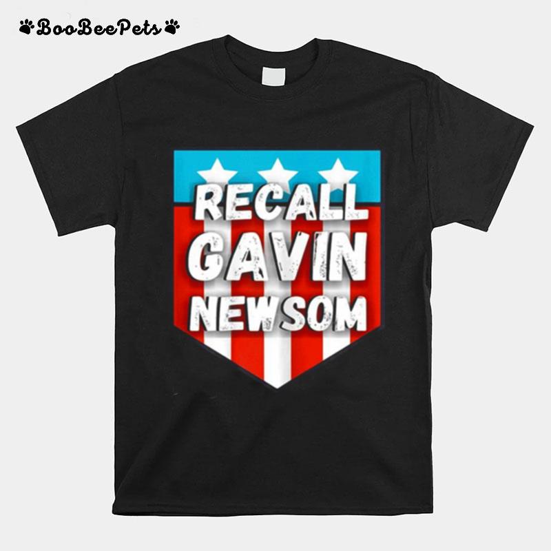 Recall Gavin Newsom American Flag T-Shirt