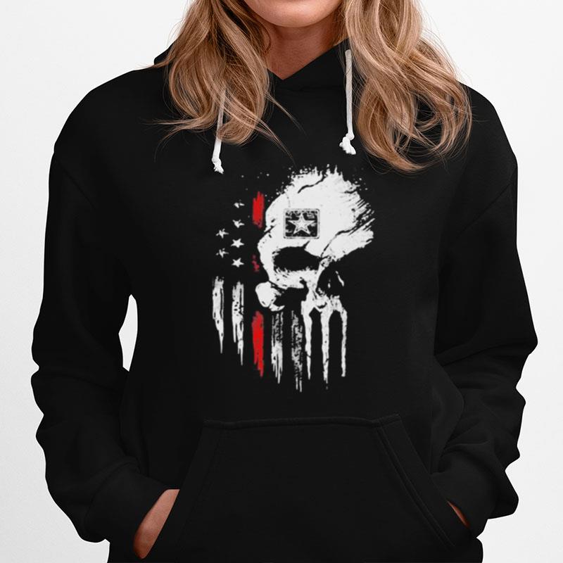 Red Army Skull American Flag Independence Day Hoodie