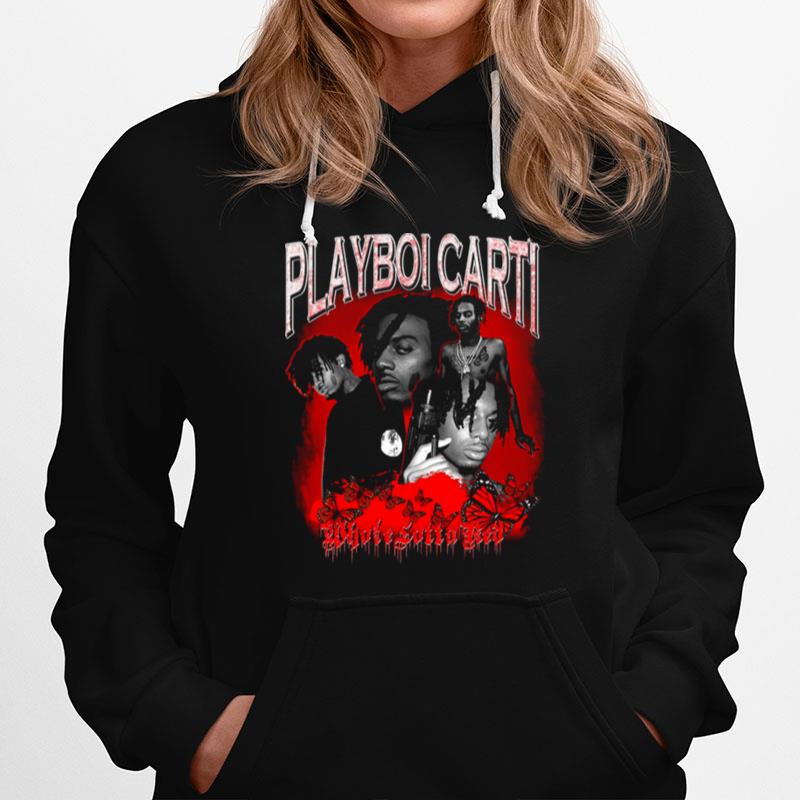 Red Art Playboi Carti 90S Inspired Hoodie