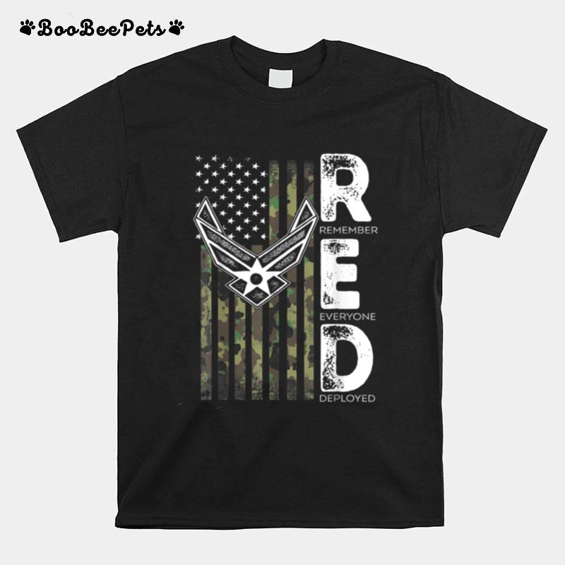 Red Friday Remember Everyone Deployed Us Air Force Military T B09Zp2N17M T-Shirt
