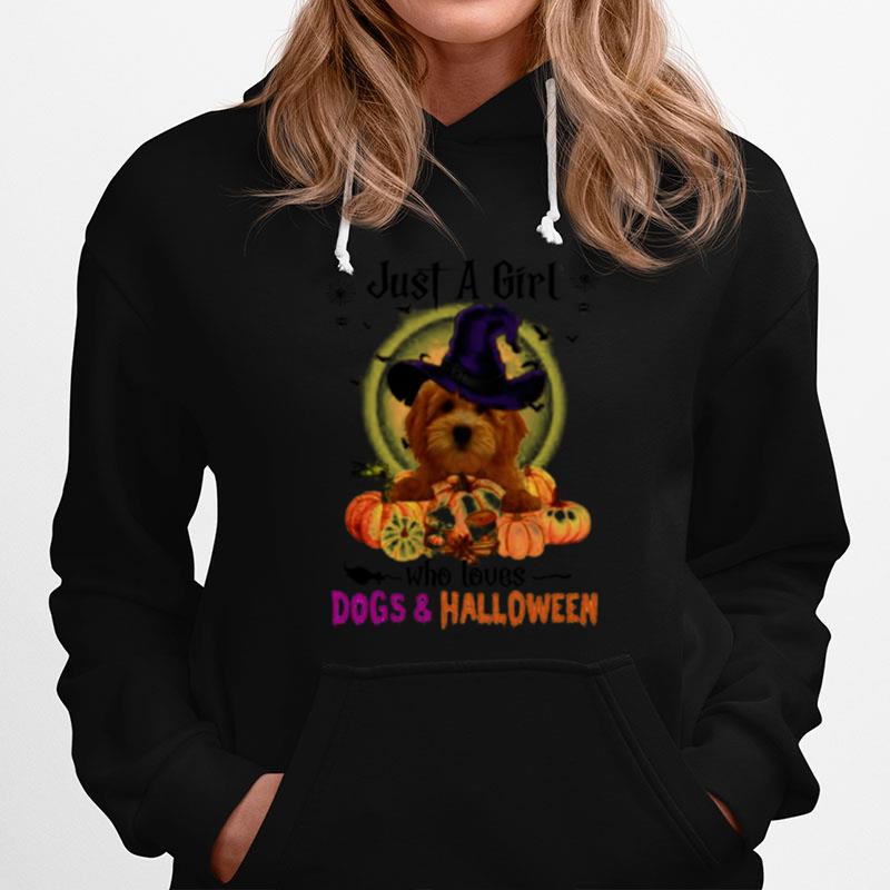 Red Goldendoodle Just A Girl Who Loves Dogs And Halloween Hoodie