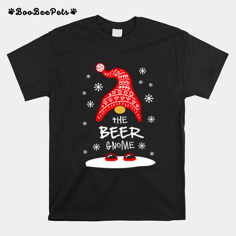 Red Hat The Beer Gnome Christmas Gnome Santas T-Shirt