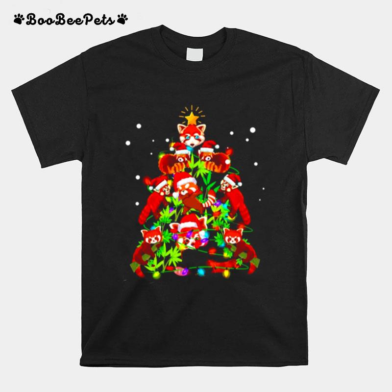 Red Panda Christmas Ornament Tree Merry Christmas T-Shirt