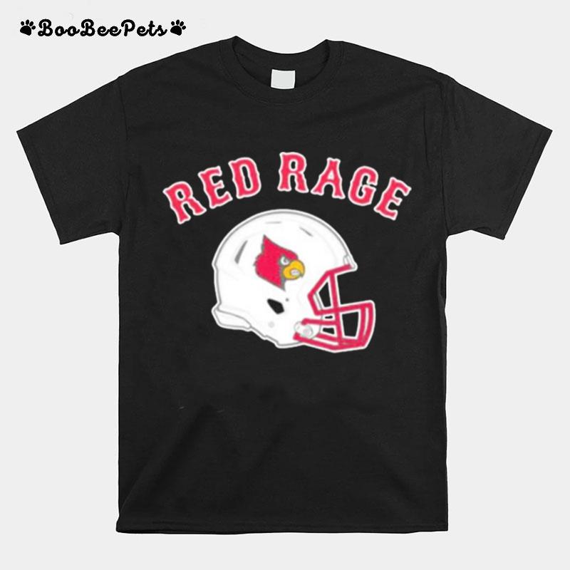 Red Rage Fenway Bowl Louisville Cardinals Helmet T-Shirt