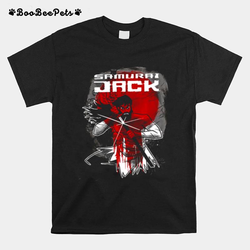 Red Sun Sword Portrait Samurai Jack T-Shirt