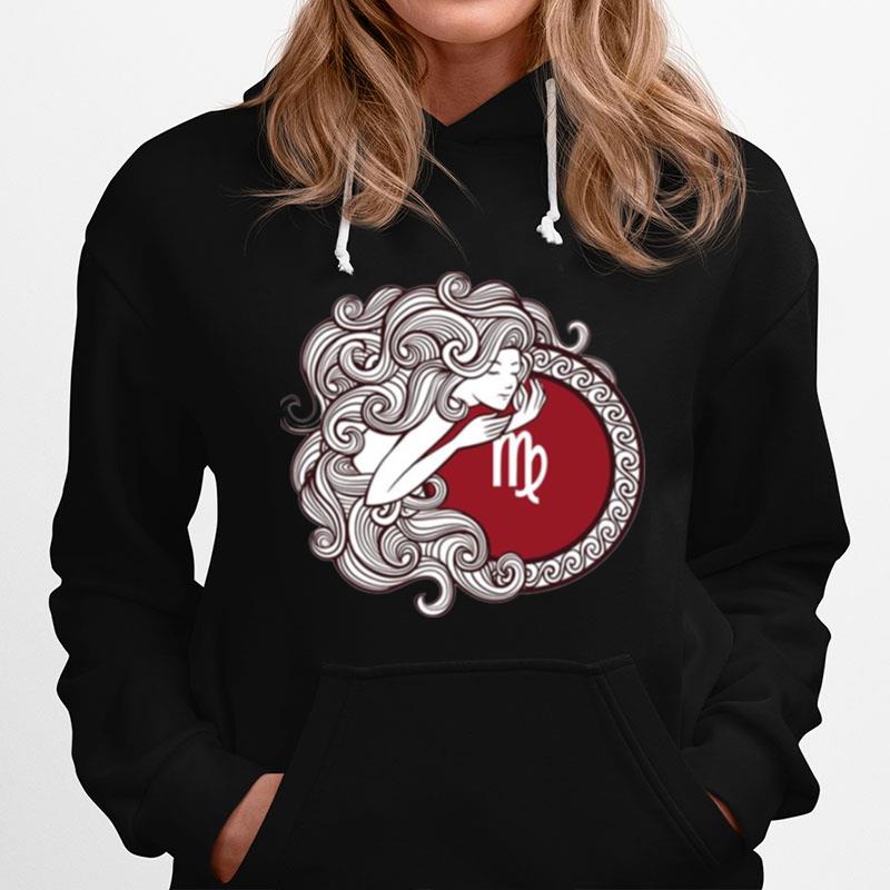 Red Virgo Astrology Maiden Zodiac Hoodie