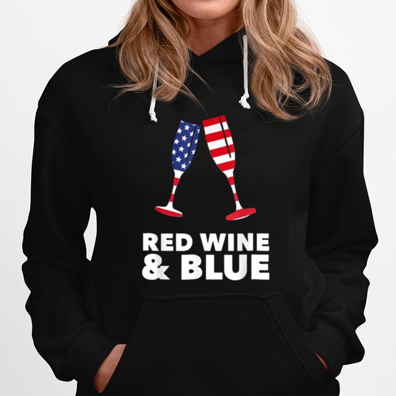 Red Wine Blue American Flag 4Th Of July Men Women Merica Usa T B09Zpc5Ch8 Hoodie