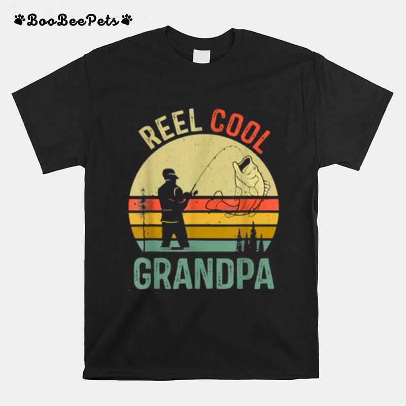 Reel Cool Grandpa Fisherman Daddy Vintage T-Shirt
