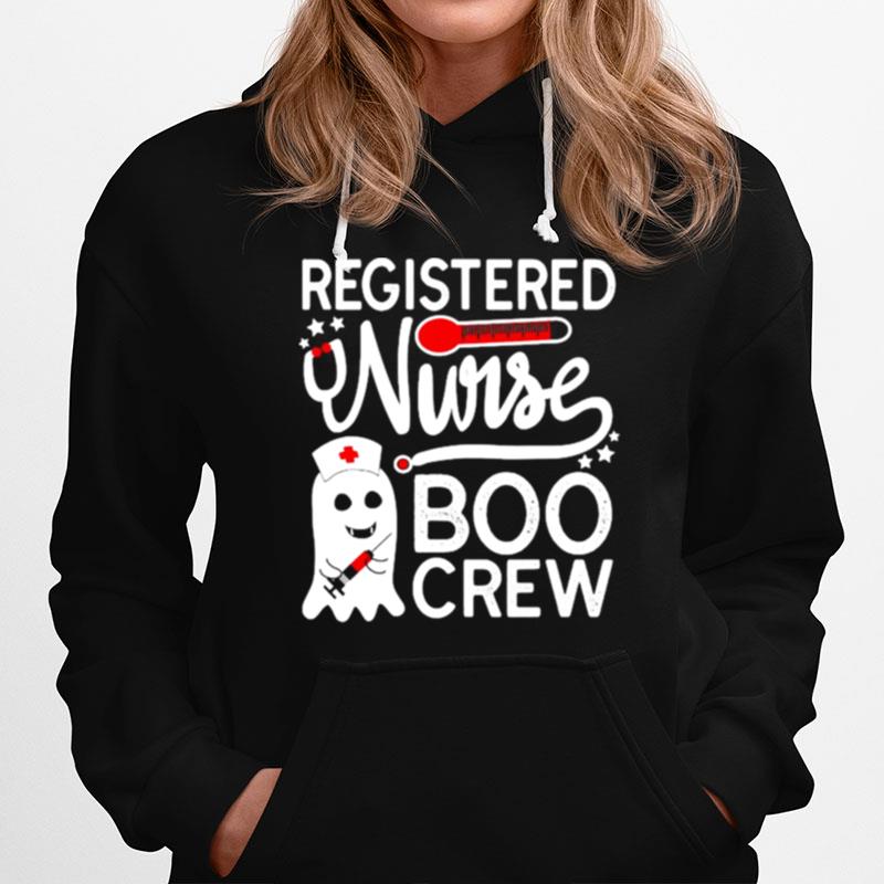 Registered Nurse Halloween Witch Ghost Rn Nursing Boo Crew Hoodie