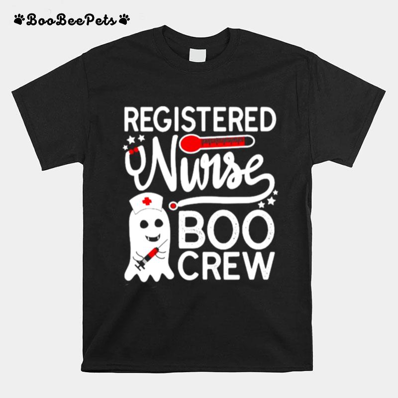 Registered Nurse Halloween Witch Ghost Rn Nursing Boo Crew T-Shirt