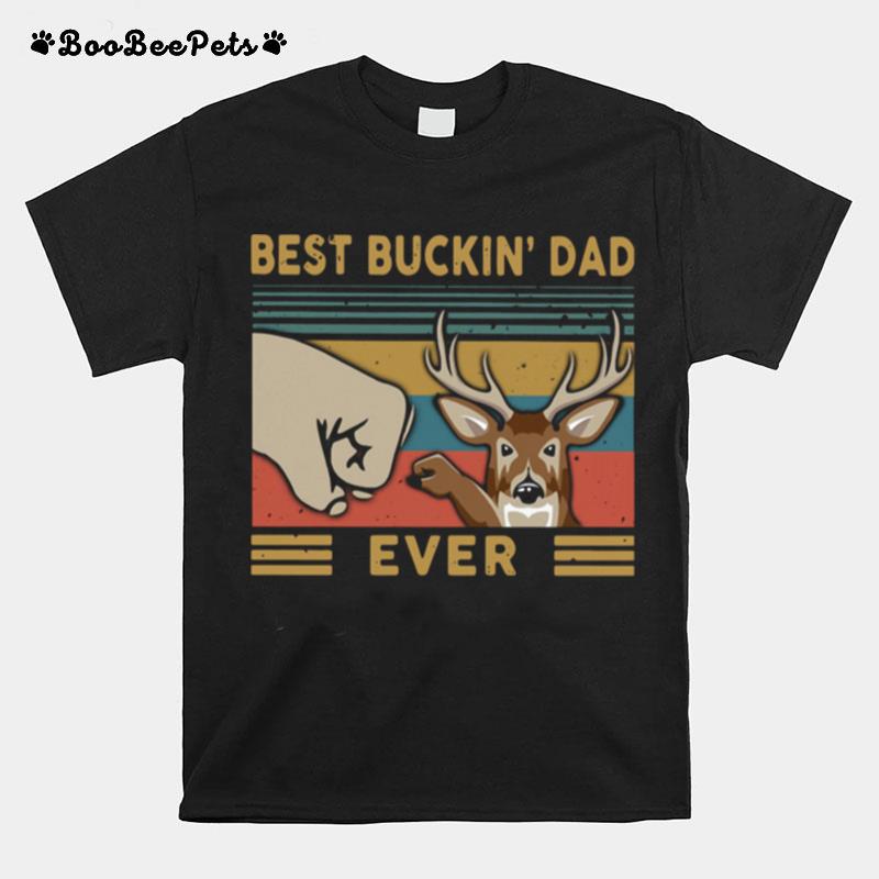 Reindeer Best Buckin Dad Ever Vintage T-Shirt