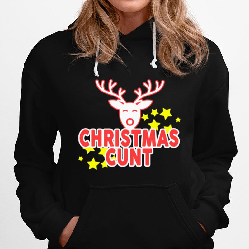 Reindeer Christmas Cunt Hoodie
