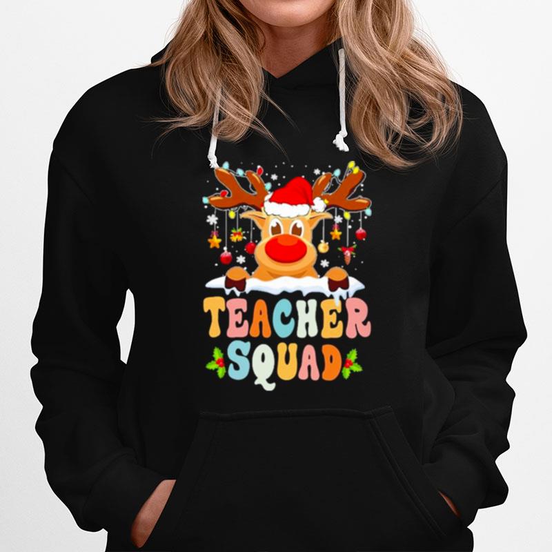Reindeer Christmas Teacher Squad Hoodie