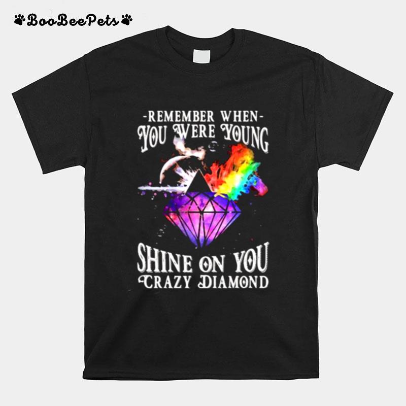 Remember When You Were Young Shine On You Crazy Diamond Rainbow T-Shirt