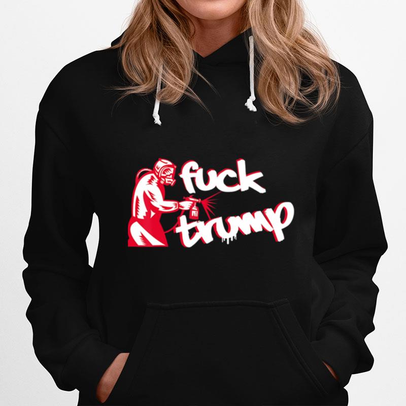 Remove The Virus Fuck Trump Spray Paint Graffit Hoodie