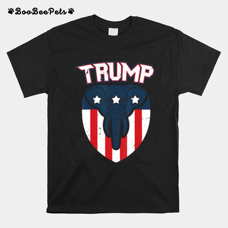 Republican Elephant Vote President Trump Vintage Super Hero T-Shirt