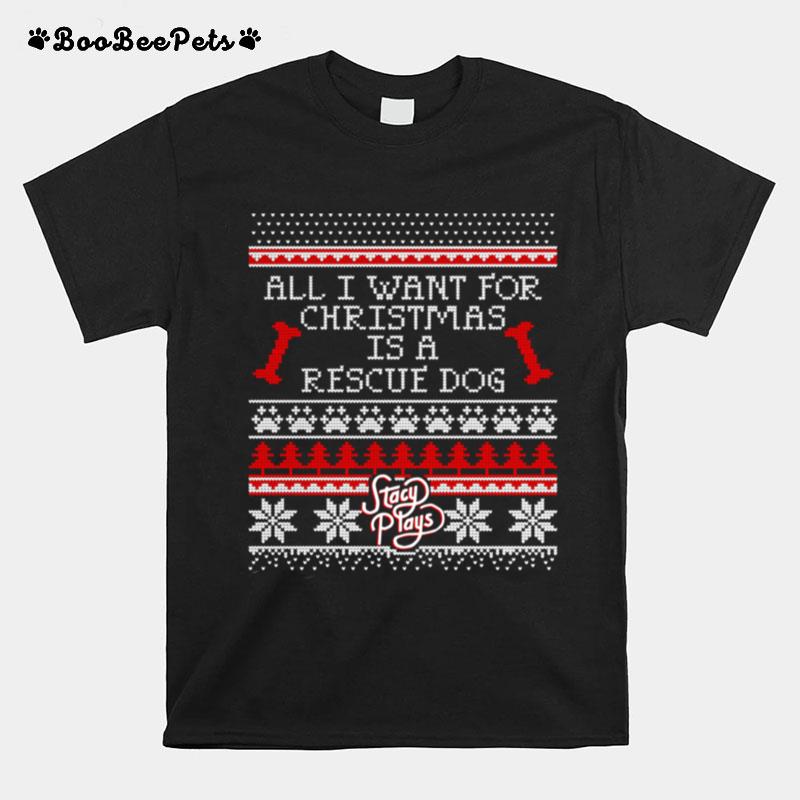 Rescue Dog Christmas T-Shirt