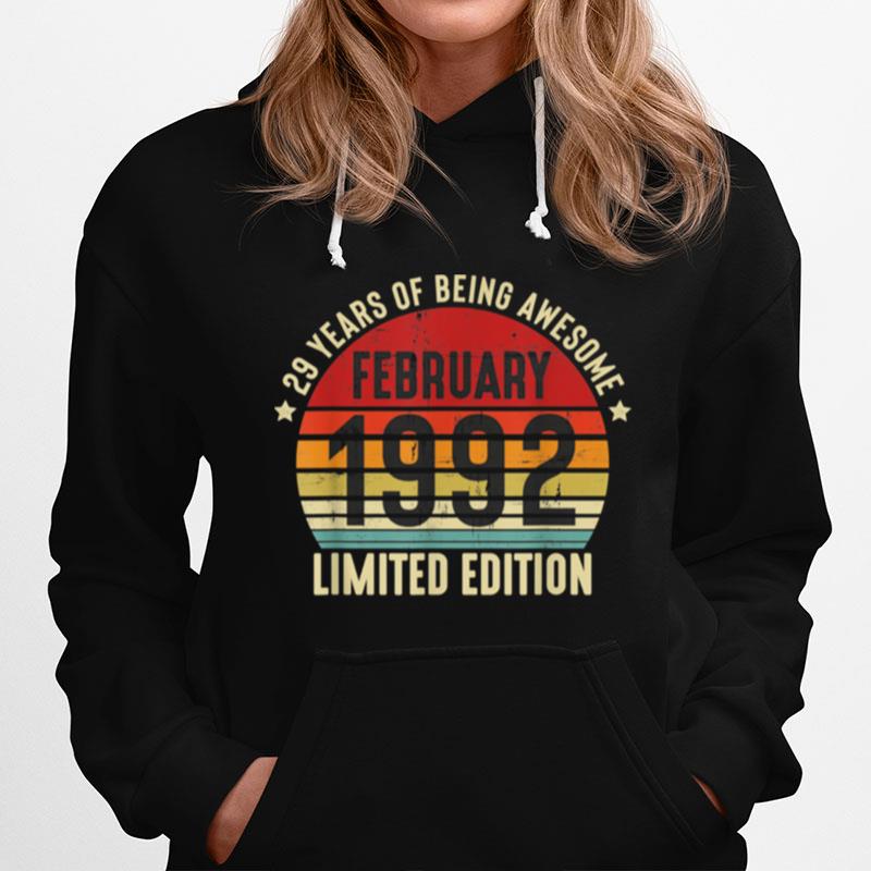 Retro 29 Years Of Being Awesome 29 Years Old 29Th Birthday Hoodie