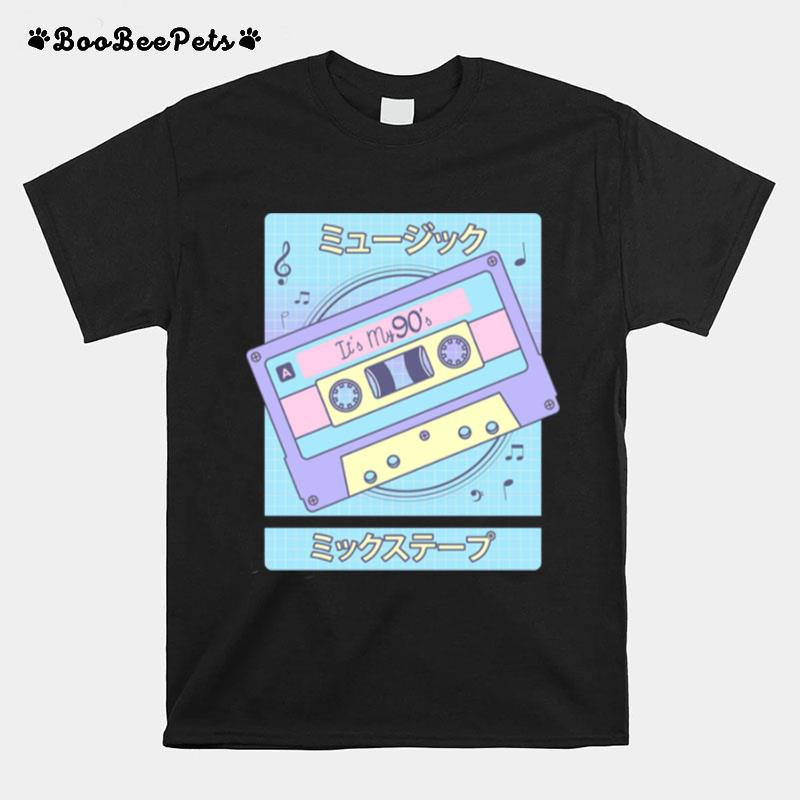 Retro 80S 90S Vaporwave Aesthetic Japanese Cassette Tape T-Shirt