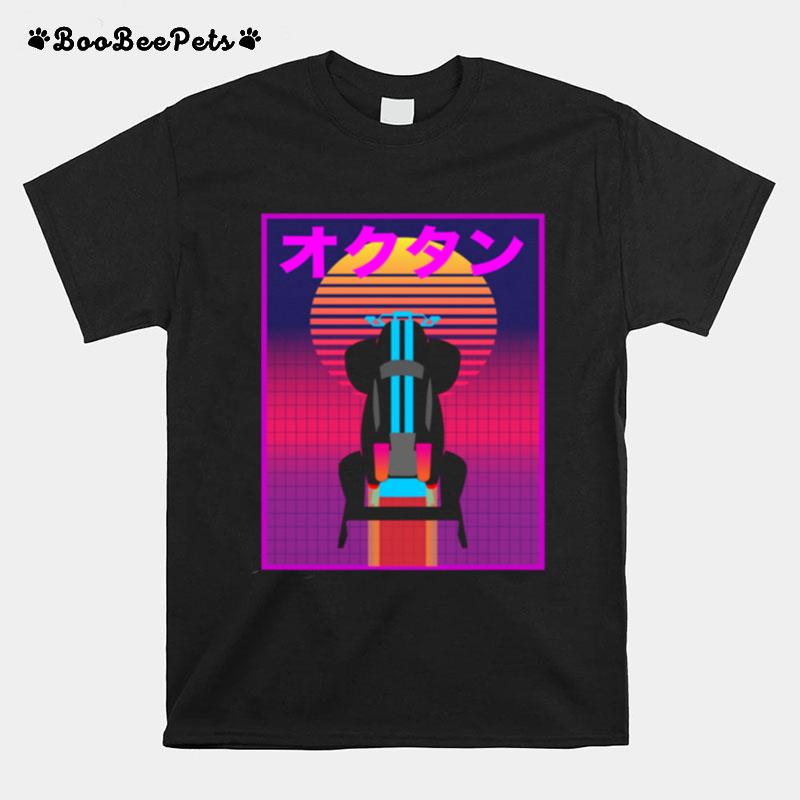 Retro 80S And 90S Rocket Car Soccer Gamer Vaporwave T-Shirt