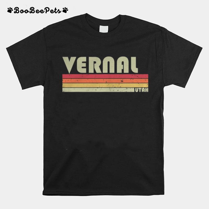 Retro 80S Style Vernal Ut Utah T-Shirt