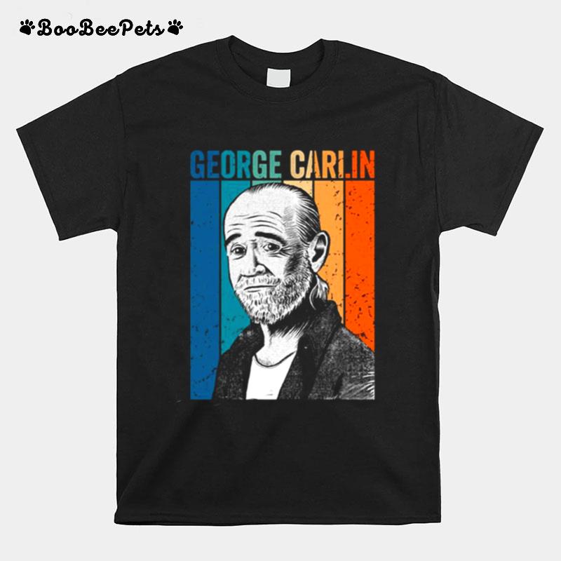 Retro Art Comedy Legend George Carlin T-Shirt