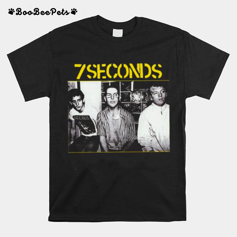 Retro Black And White Art All Members 7 Seconds T-Shirt