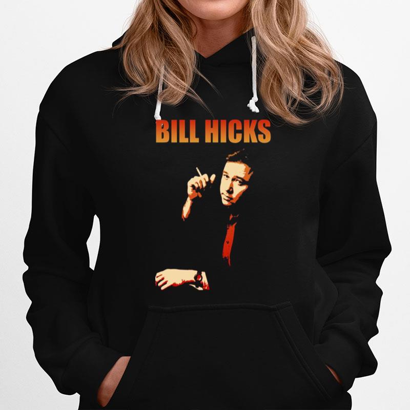 Retro Black Portrait Bill Hicks Hoodie