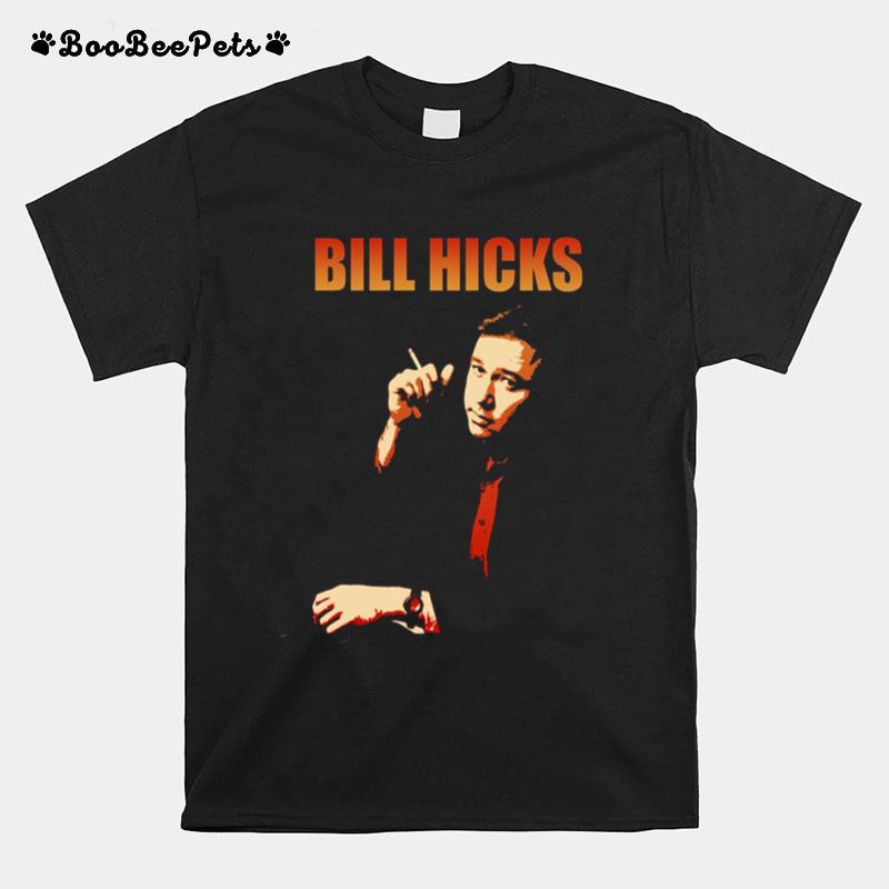 Retro Black Portrait Bill Hicks T-Shirt