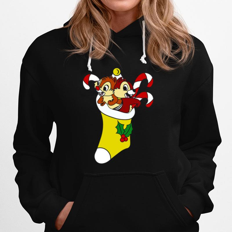 Retro Cartoon Chip And Dale In Christmas Mood Hoodie