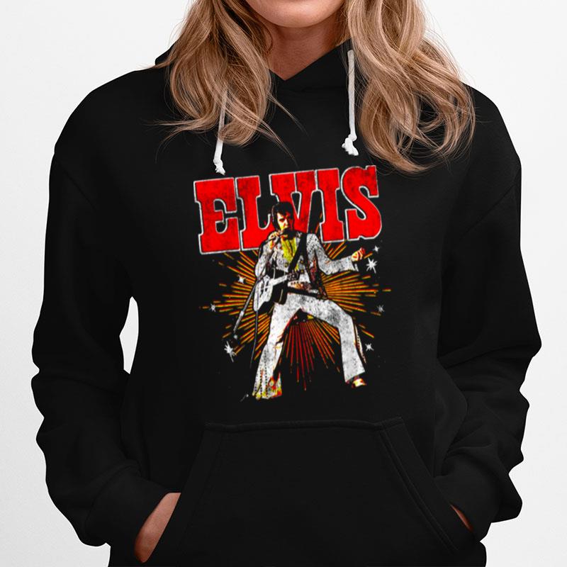 Retro Elvis Presley From Elvis In Memphis 70S Vintage The King Of Rock And Roll Hoodie